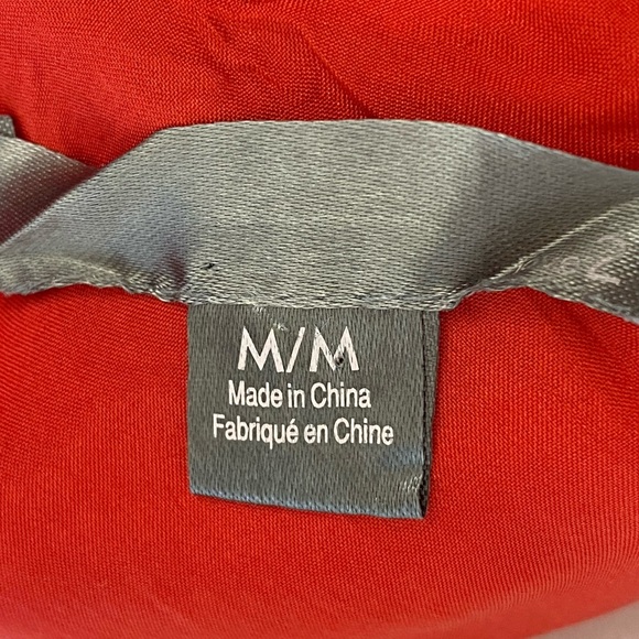 Forever 21 silk orange layered ruffle rows scoop neck tank top sleeveless blouse - Picture 4 of 6